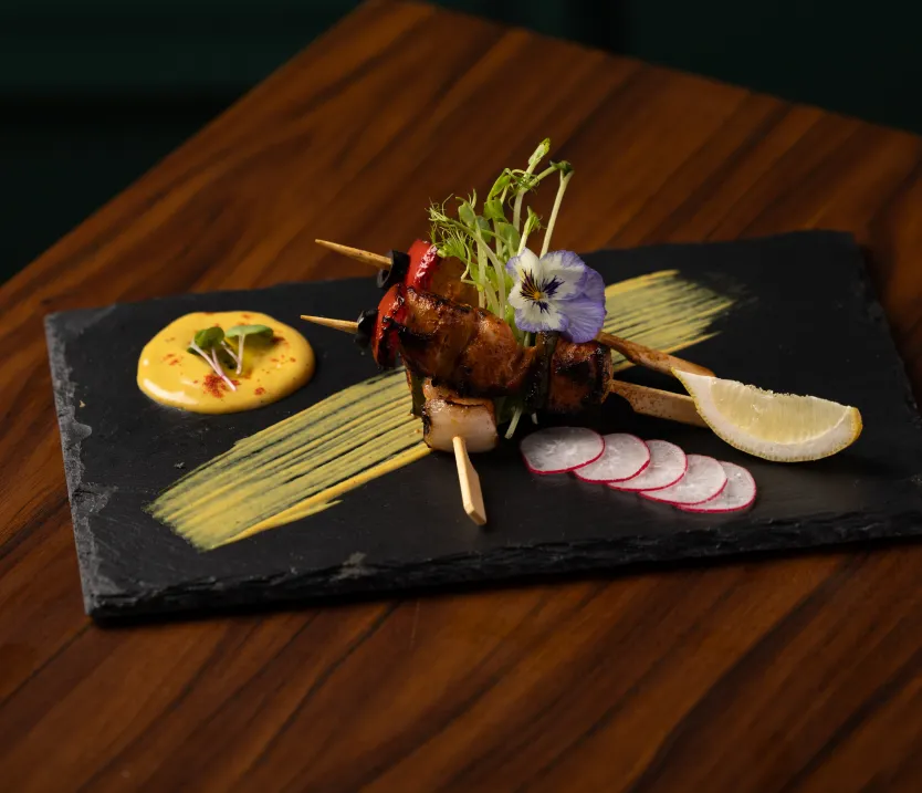 Mini kozhi chukka skewers